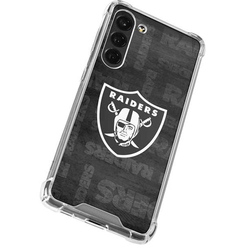 NFL Las Vegas Raiders Black & White Galaxy S24 FE Clear Case